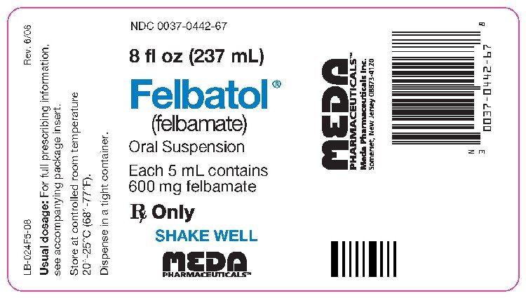 Felbatol 600mg/5ml Suspension 8 Oz By Meda Pharma.