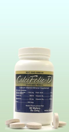 Image 0 of Calcifolic-D Chewable Waffer 1X60 each Mfg.by: Everett Laboratories Inc USA