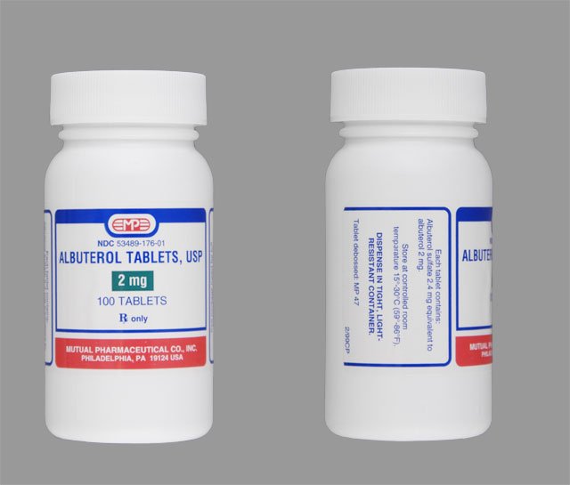 Albuterol Sulfate 2 Mg Tabs 100 By Caraco Pharm.