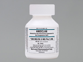 Image 1 of Amoclan 200-28.5mg/5ml Powder Oral Suspension 50 Ml By WestWard Pharma
