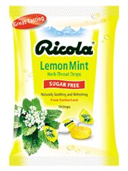 Image 0 of Ricola Sugar Free Lemon-Mint Lozenges 19