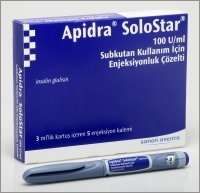 Image 0 of Apidra Solostar 100U/Ml Syringe 5X3 Ml By Aventis Pharma.