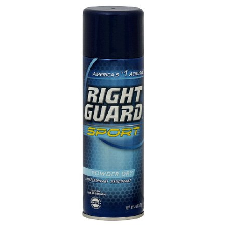 Right Guard Sport Aerosol Dry Powder Spray Deodorant 6 oz
