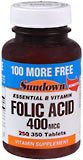 Image 0 of Sundown - Folic Acid 400 Mcg Tablets 350