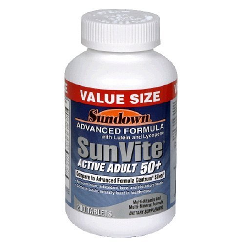 Sundown - Active Adult 50+ Multivitamins Tablets Value Size 200