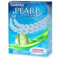 Image 0 of Tampax Pearl Plastic Super Scented Tampons 18 Ct.