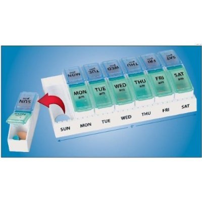 Weekly AM/PM Travel Pill Planner, Small (6 Pack)