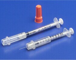 Monoject Insulin 29g 1/2inch 1ml Syringe 1X100 Mfg. By Covidien Healthcare