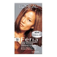 Loreal Feria Multi-Faceted Bronze Shimmering Medium Golden Brown #58 Hair Color