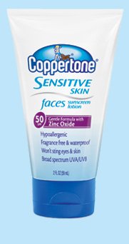 Image 0 of Coppertone Sensitive Skin Spf 50 Skin Lotion 2 Oz