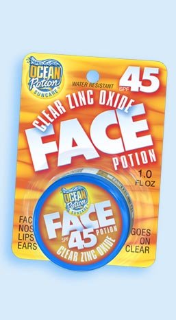 Ocean Potion Face Clear Zinc SPF 45 Cream 1 Oz