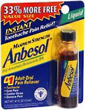 Anbesol Pain Relief Instant Maximum Strength Liquid 0.41 Oz