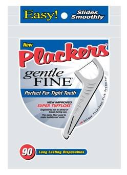 Plackers Gentle Fine Dental Flossers 90 (New Fold Away Pick Protector)
