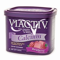 Viactiv Calcium Plus Vitamin D & K Raspberry Soft Chews 60