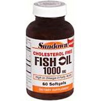 Image 0 of Sundown - Fish Oil Cholesterol Free 1000 mg Dietary Supplement Softgels 60
