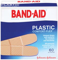 Band-Aid Comfort-Flex Plastic One Size Adhesive Bandages 60 Ct.
