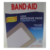 Band-Aid Comfort-Flex Large Adhesive Pads 10 Ct.