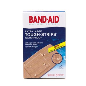 Image 0 of Band-Aid Tough-Strips Waterproof Extra Large Adhesive Bandages 10 Ct.