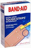 Image 0 of Band-Aid Tough-Strips Extra Large One Size Adhesive Bandages 10 Ct.