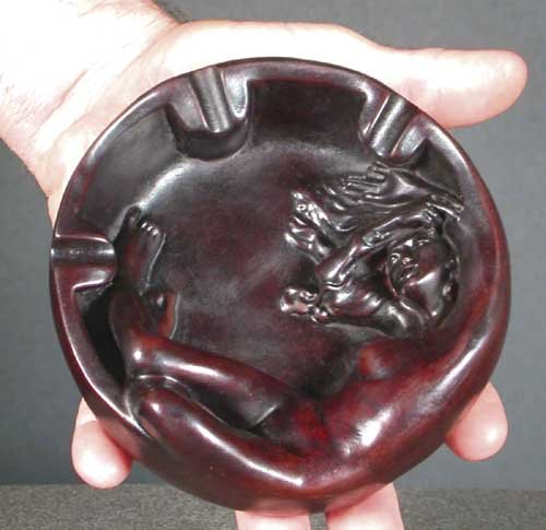 Image 1 of Large Ashtray Female Resin Sculpture