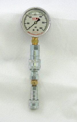 LPGAS-1000 Liquid Pressure Gauge w/ Straight Line Dual Quick Couplers