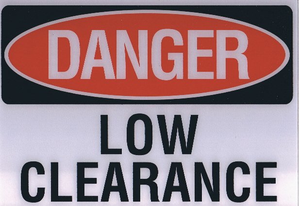 EDS-LC DANGER LOW CLEARANCE 10 X 7