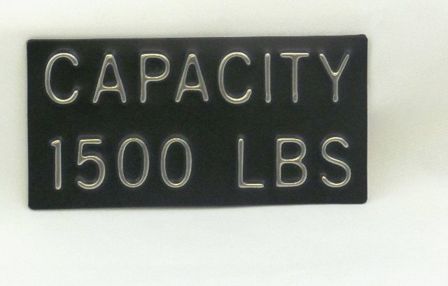 CPB-1500 Capacity Plate 1500 lbs, 4''W x 2''H