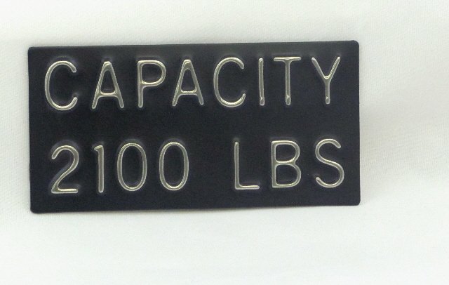 Image 0 of CPB-2100 Capacity Plate 2100 lbs, 4''W x 2''H