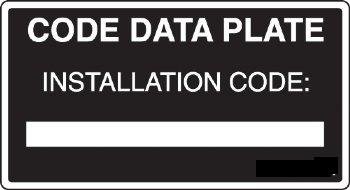 DT-CDP CODE DATA PLATE