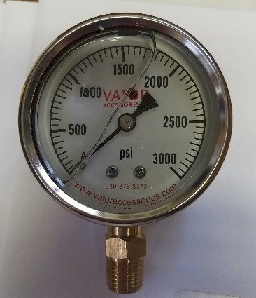 Liquid Pressure Gauge 3000 PSI, Gauge Only