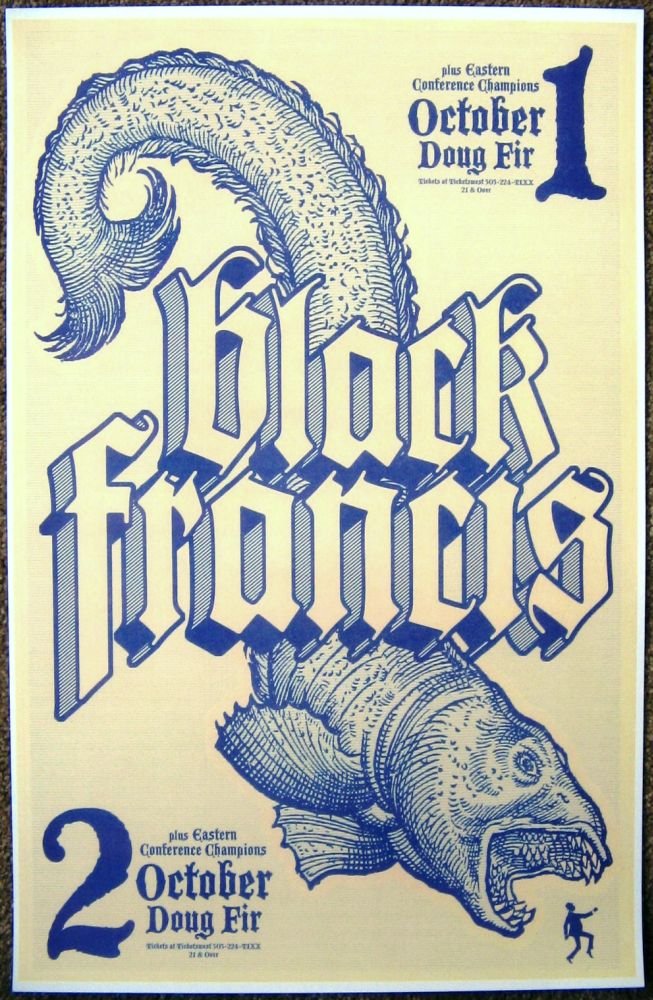 Image 0 of Black FRANK BLACK FRANCIS 2007 Gig POSTER Portland Oregon Concert 