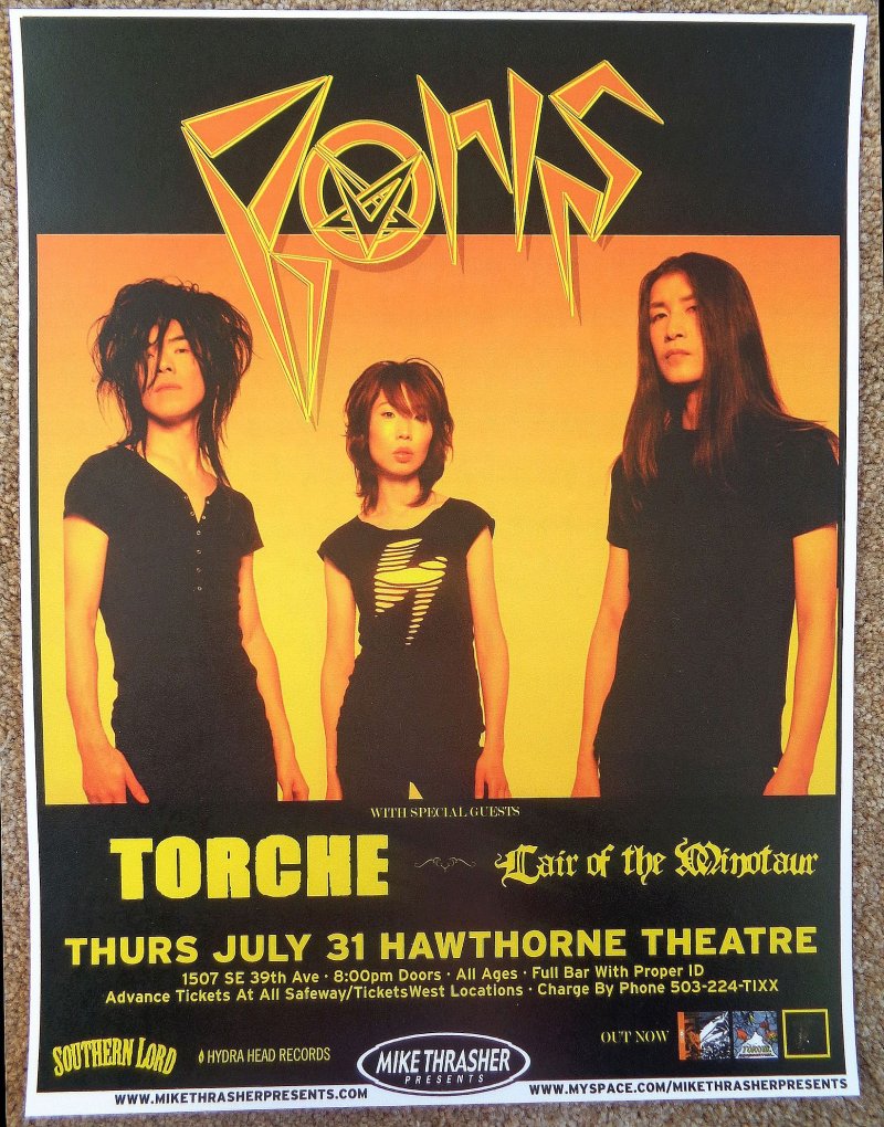 Image 0 of BORIS from JAPAN 2008 Gig POSTER Portland Oregon Concert 