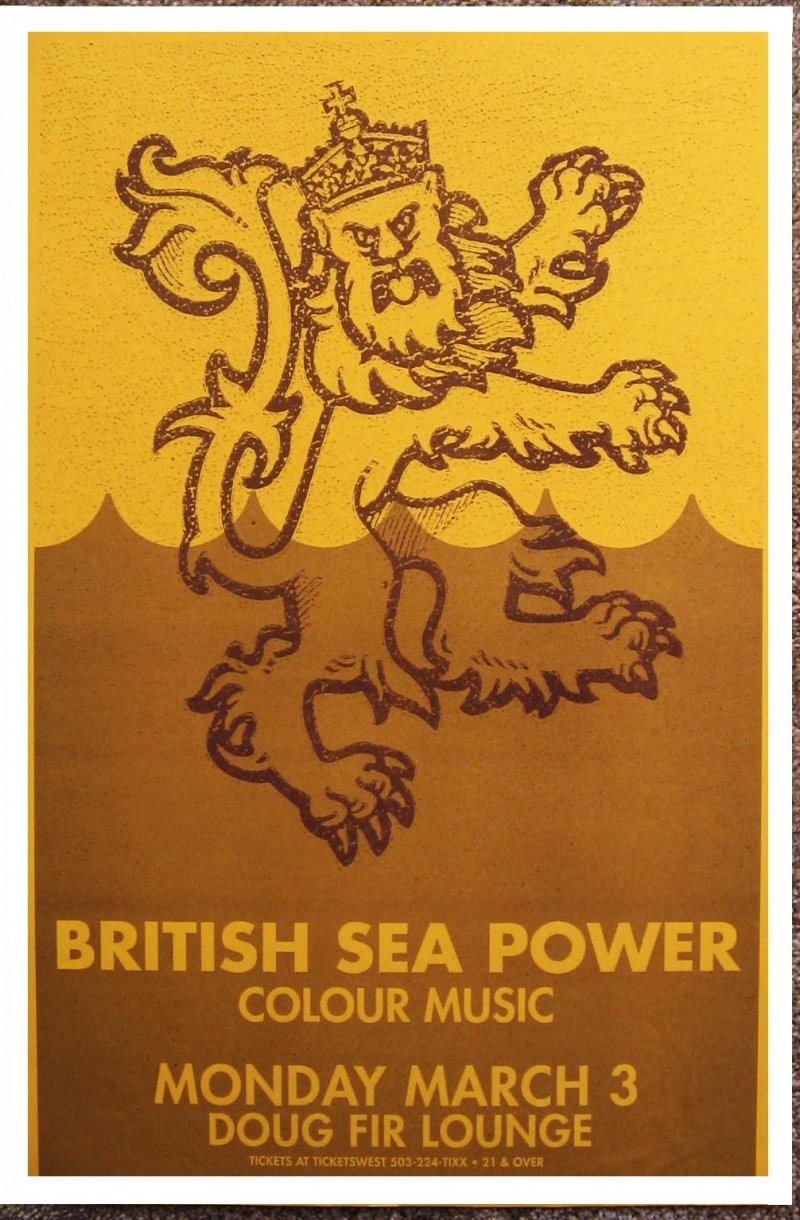 Image 0 of BRITISH SEA POWER 2008 Gig POSTER Portland Oregon Concert  