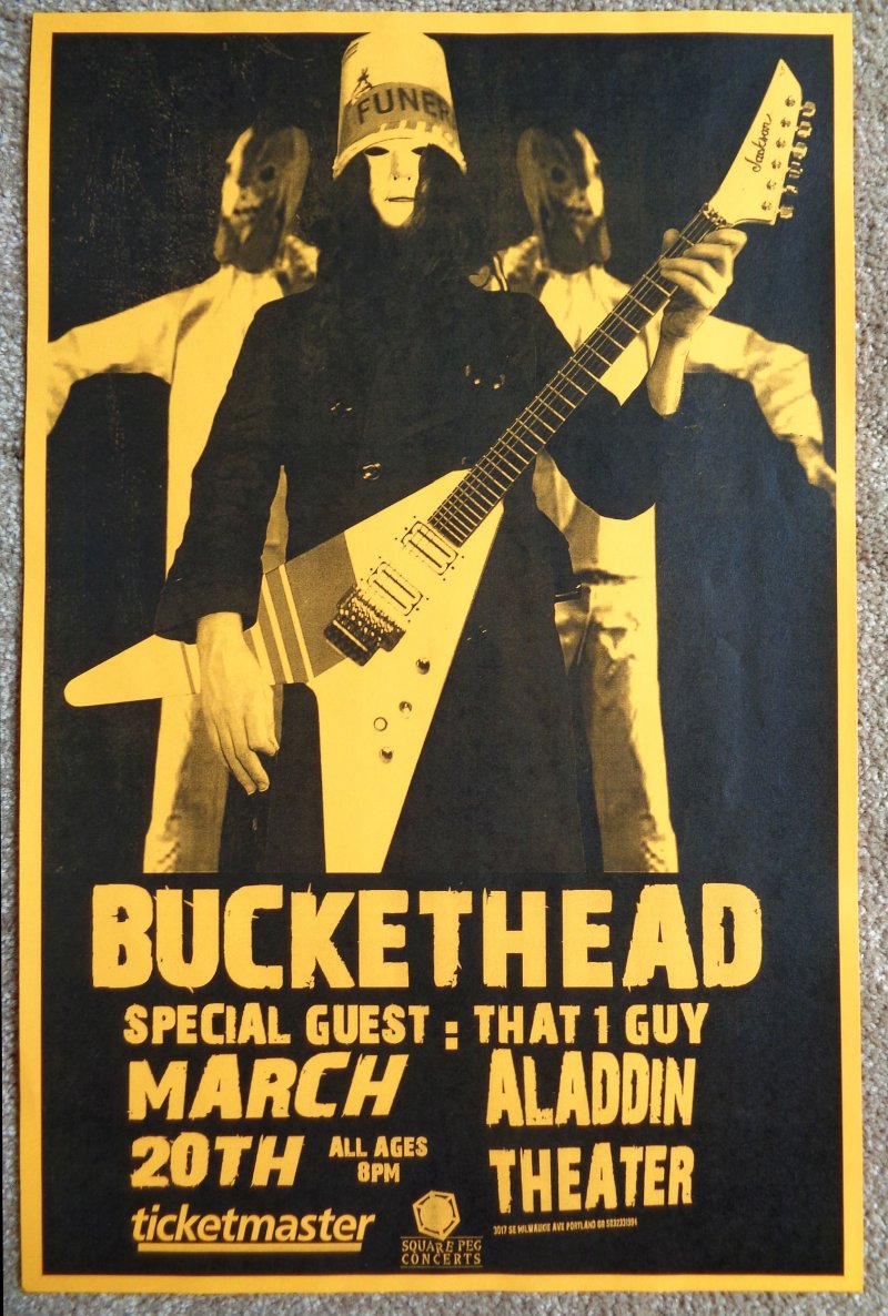 Image 0 of BUCKETHEAD Gig POSTER Portland Oregon March 2008 Concert