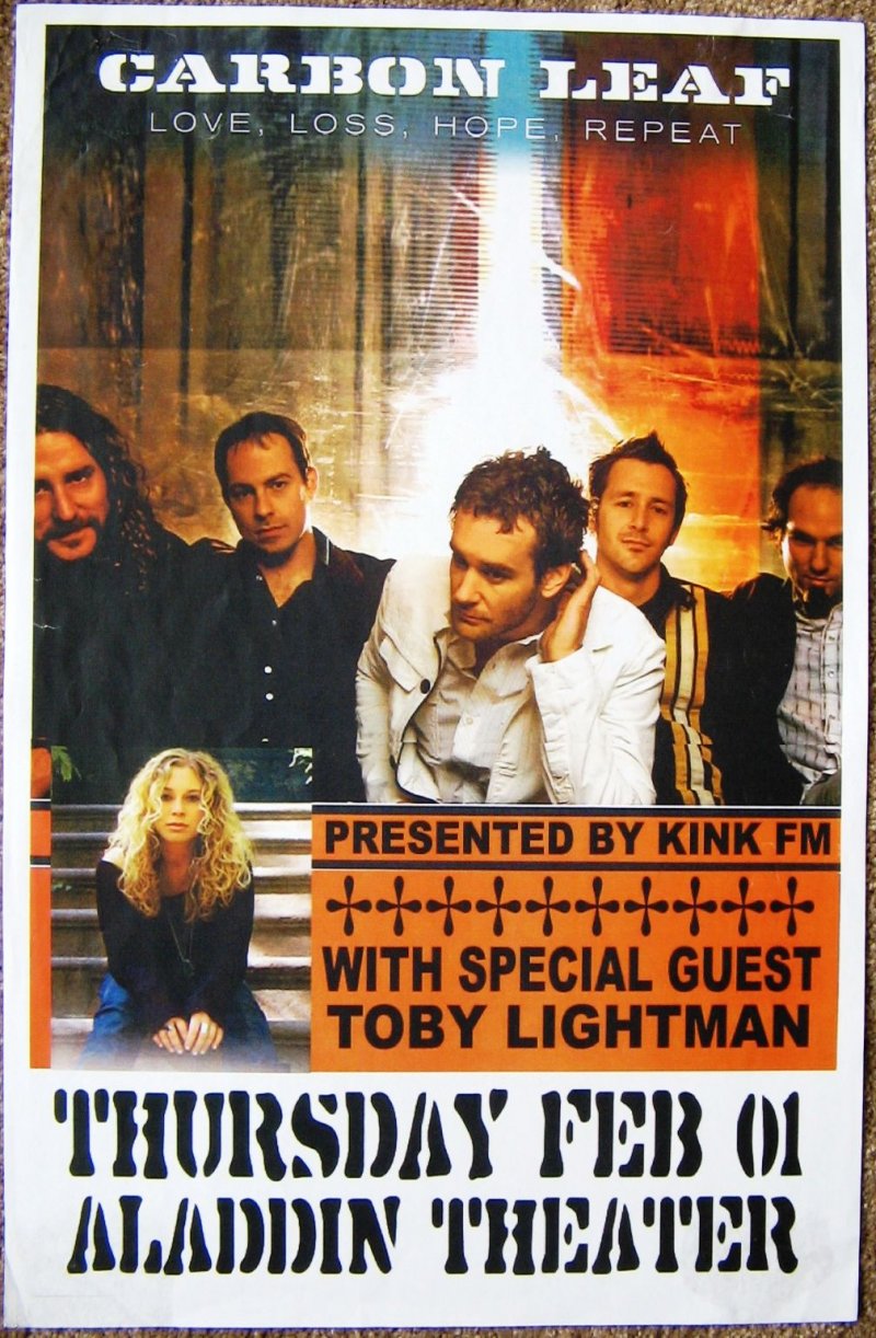 Image 0 of CARBON LEAF & TOBY LIGHTMAN Gig POSTER 2007 Portland Oregon Concert  