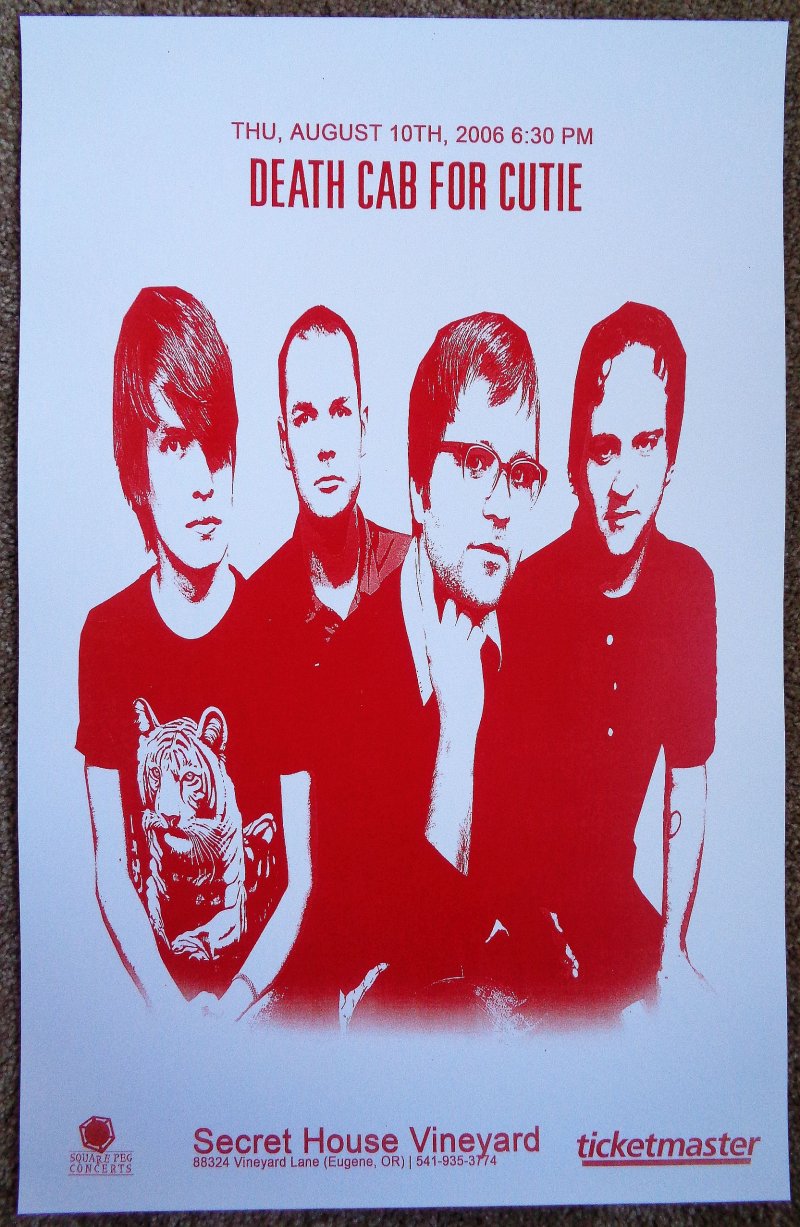 Image 0 of DEATH CAB FOR CUTIE 2006 Gig POSTER Eugene Oregon Concert