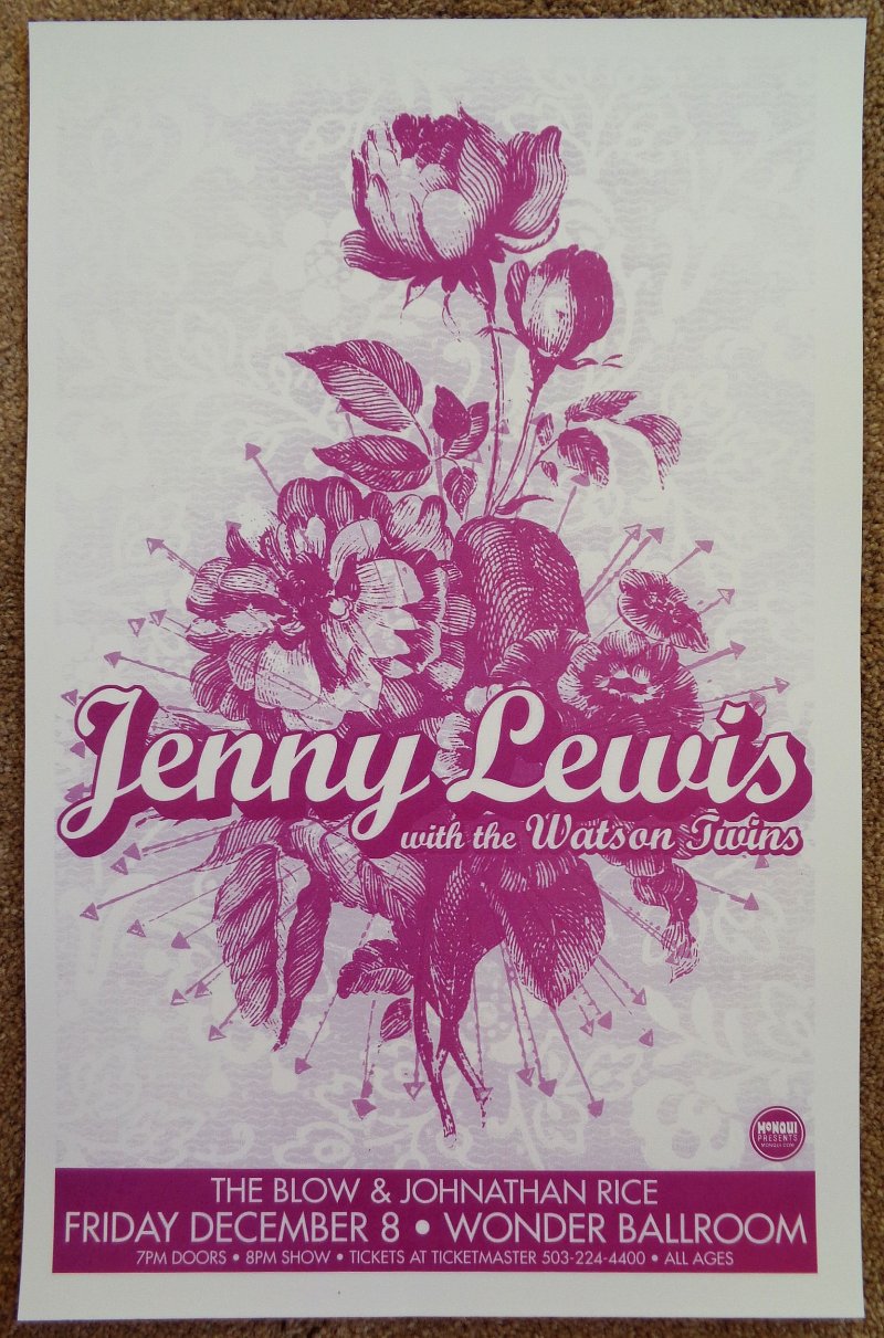 Image 0 of Lewis JENNY LEWIS and WATSON TWINS 2006 Gig POSTER Portland Oregon Concert