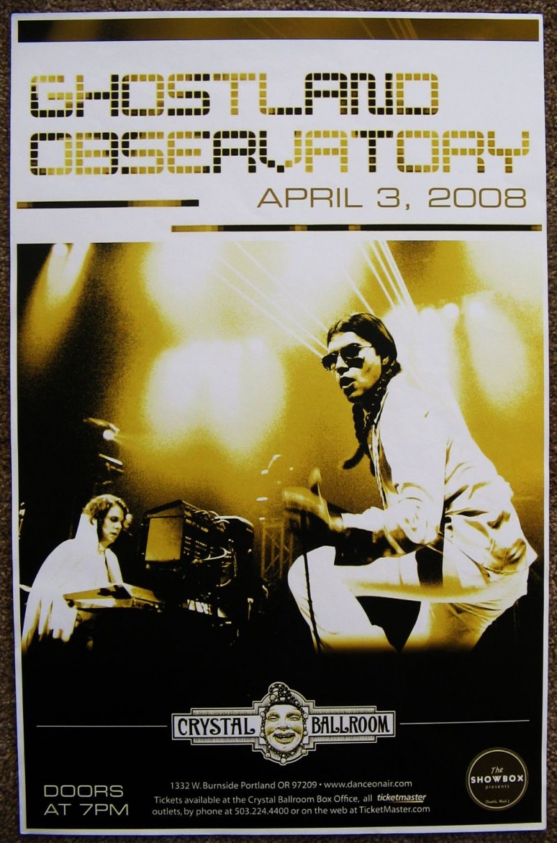 Image 0 of GHOSTLAND OBSERVATORY Gig POSTER April 2008 Portland Oregon Concert   