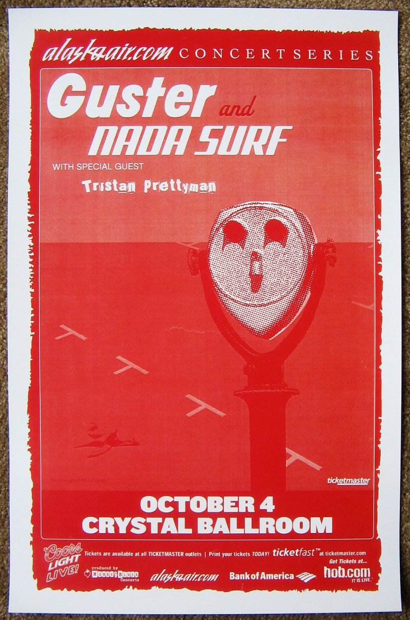 Image 0 of GUSTER & NADA SURF 2006 Gig POSTER Portland Oregon Concert