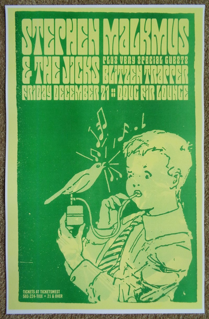 Image 0 of Malkmus STEPHEN MALKMUS And THE JICKS Gig POSTER Dec 07 Portland Oregon Concert 