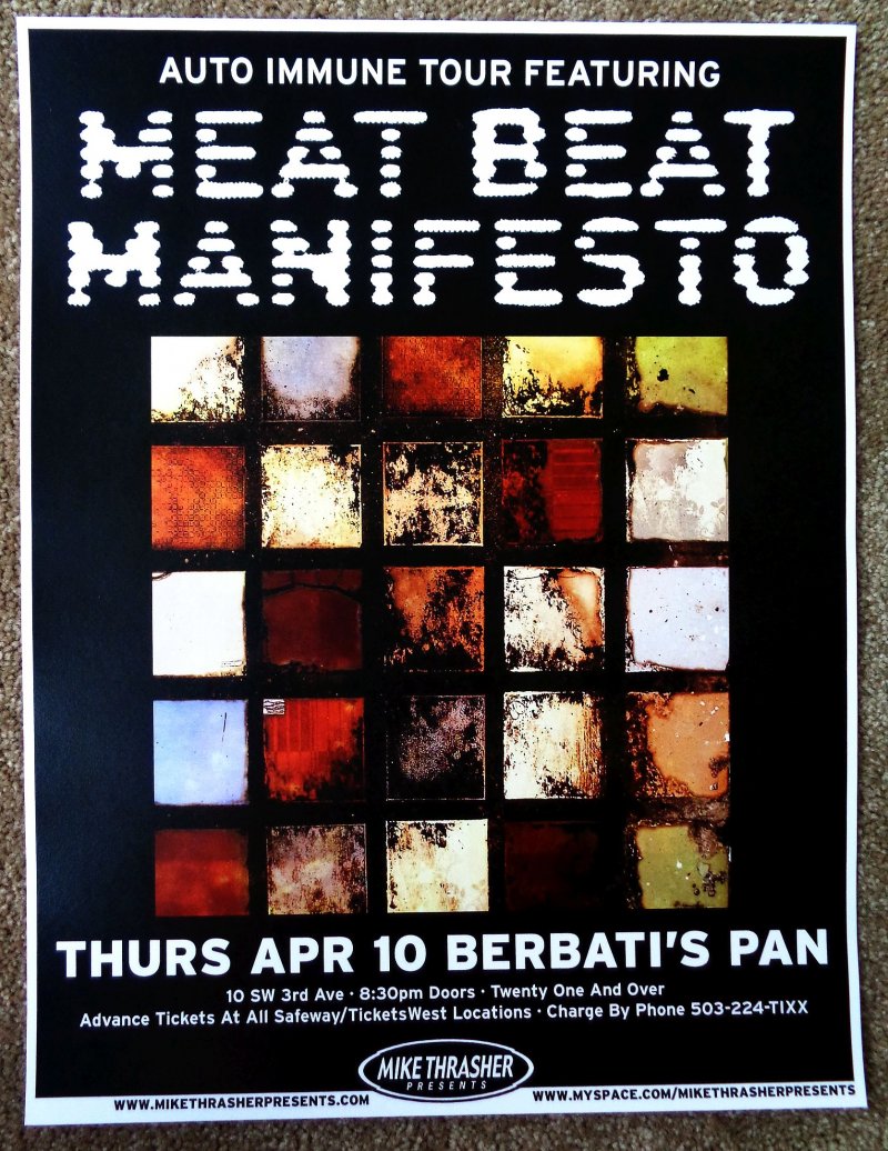 Image 0 of MEAT BEAT MANIFESTO 2008 Gig POSTER Portland Oregon Concert 