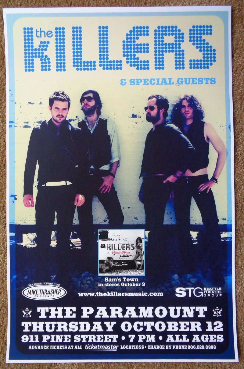 Image 0 of Killers THE KILLERS 2006 Gig POSTER Seattle Washington Concert  