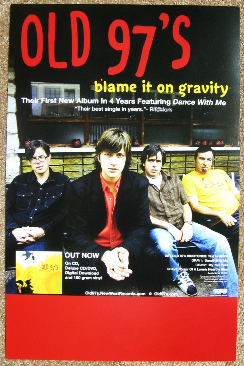 Image 0 of OLD 97'S Album POSTER Rhett Miller Blame It On Gravity 