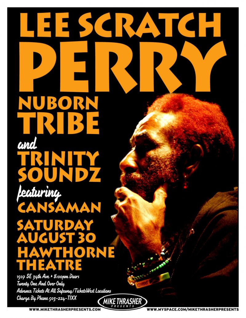 Image 0 of Perry LEE SCRATCH PERRY 2008 Gig POSTER Reggae Portland Oregon Concert 