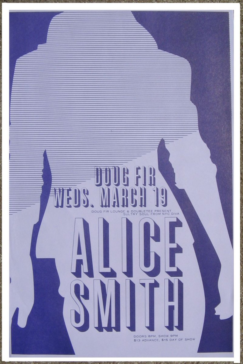 Image 0 of Smith ALICE SMITH 2008 Gig POSTER Portland Oregon Concert