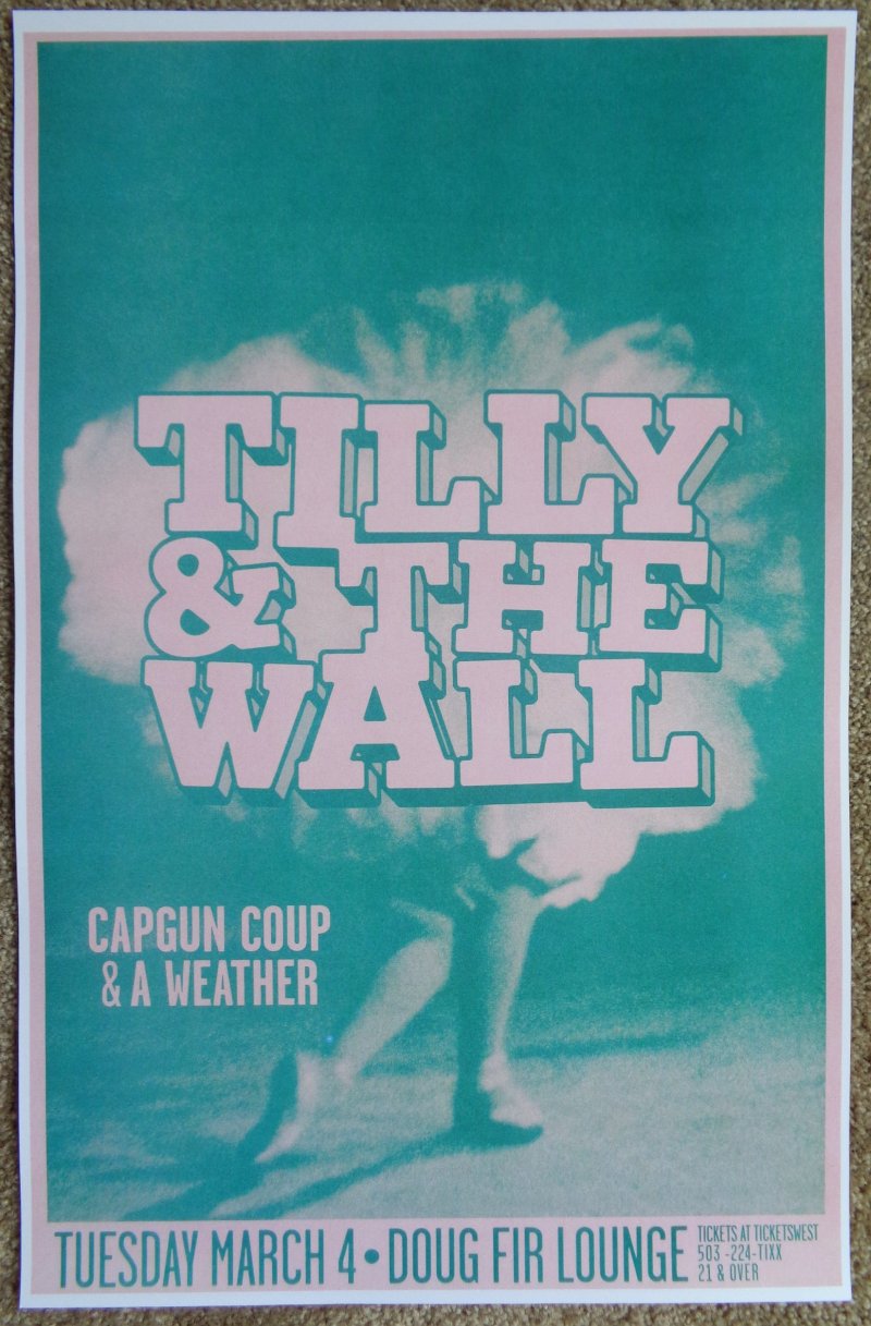 Image 0 of TILLY AND THE WALL 2008 Gig POSTER Portland Oregon Concert 