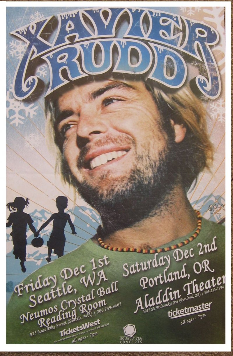 Image 0 of Rudd XAVIER RUDD 2006 Gig POSTER Portland Oregon Seattle Concert  