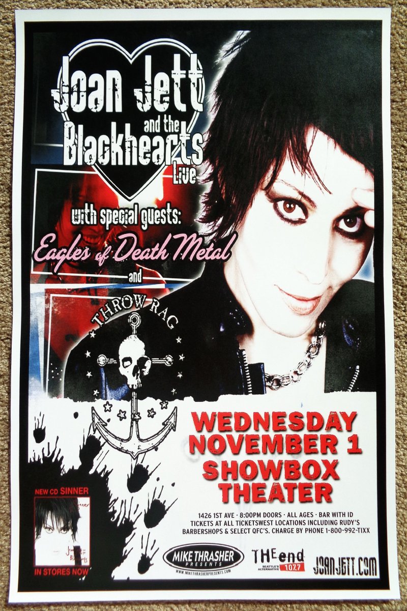 Image 0 of Jett JOAN JETT And The Blackhearts 2006 Gig POSTER Seattle Washington Concert 