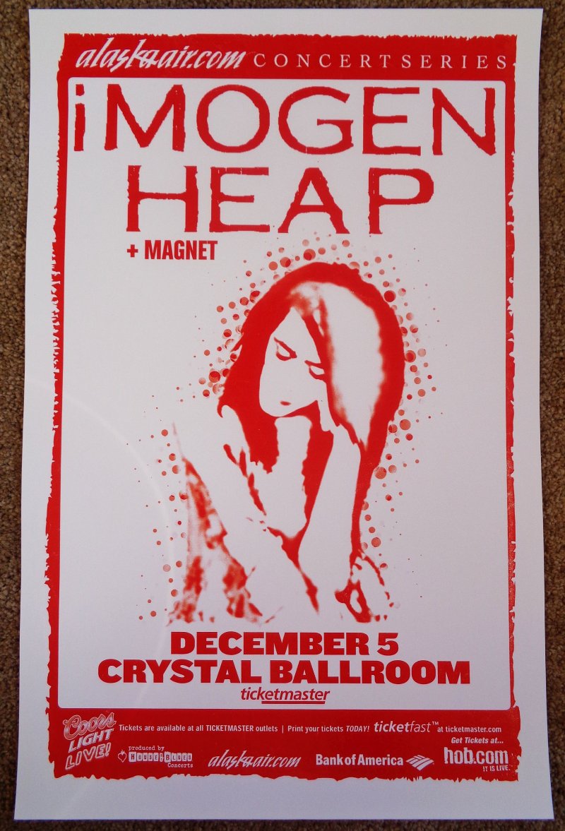 Image 0 of Heap IMOGEN HEAP 2006 Gig POSTER Portland Oregon Concert