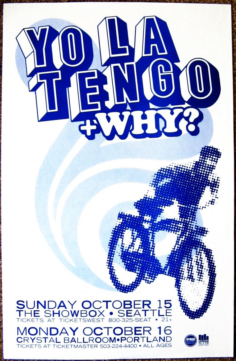 Image 0 of YO LA TENGO 2006 Gig POSTER Concert Seattle Washington & Portland Oregon